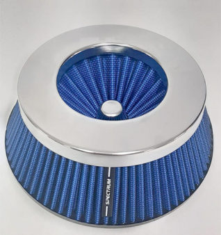 Filtro-de-ar-duplo-fluxo-carburador-100mm-azul-tampa-cromada